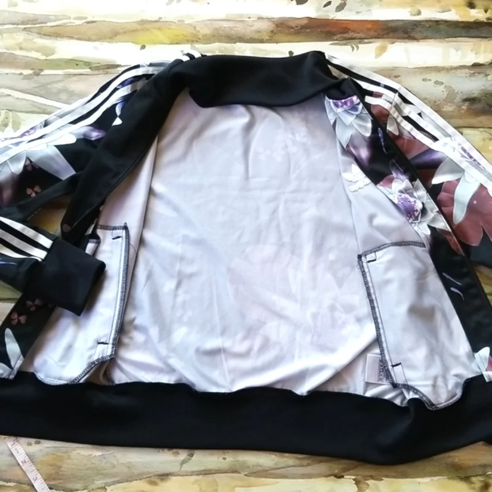 ADIDAS x FARM RIO Collab Limited Edition 2014 LOTUS Zip Black Track Jacket S NEW - Picture 12 of 16